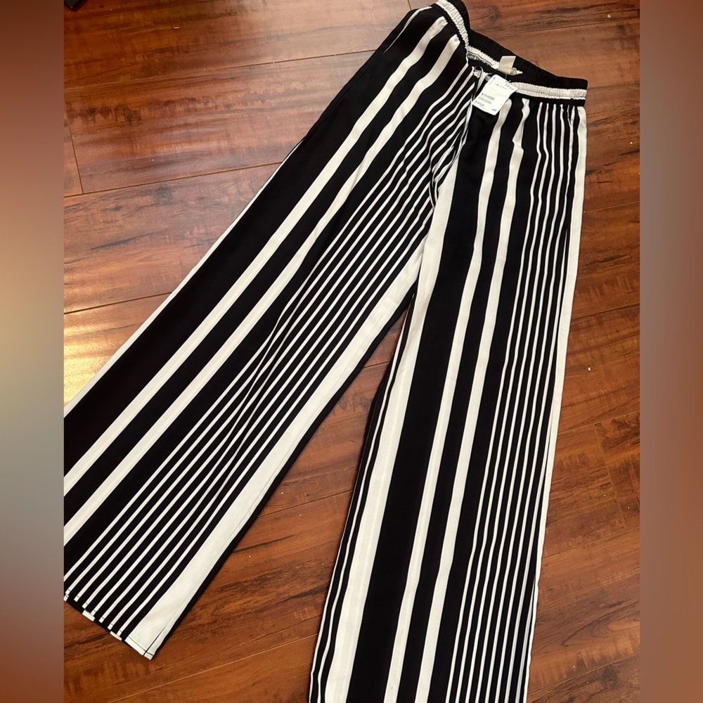 H&M NWT pants trousers stripes